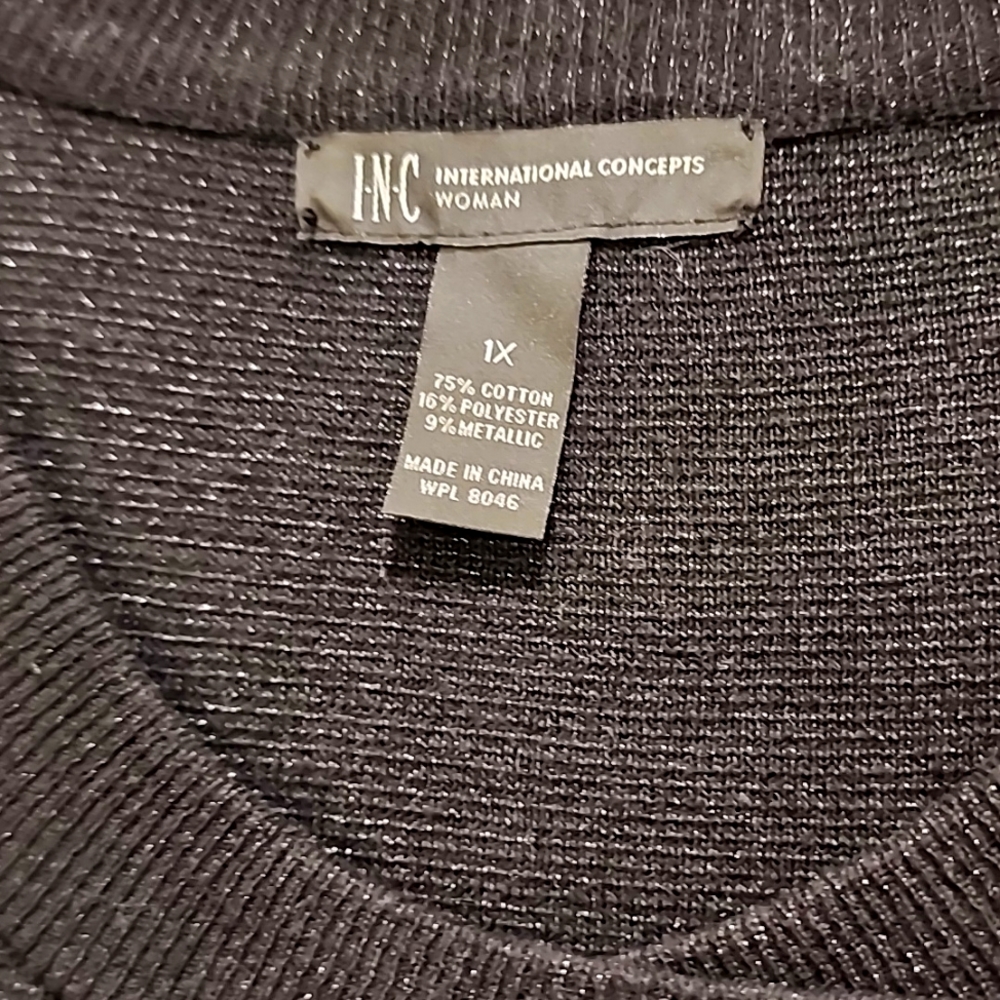 INC black moto style sweater - Picture 3 of 5